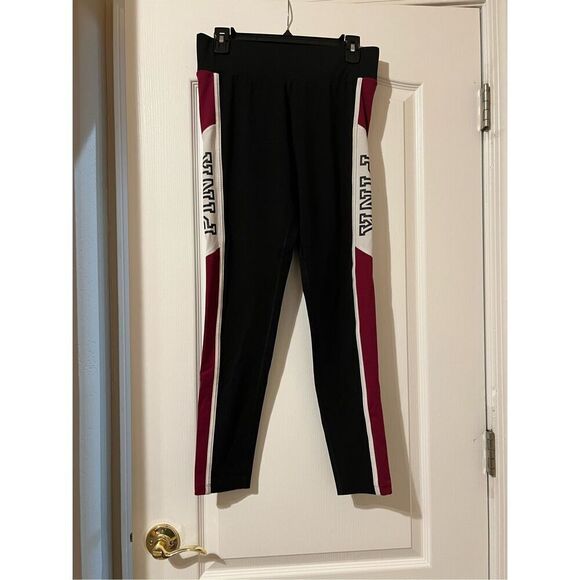 Victoria's Secret PINK black and burgundy ultimate leggings - Picture 1 of 5